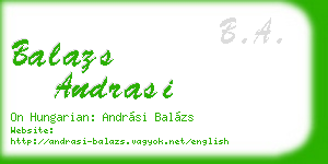 balazs andrasi business card